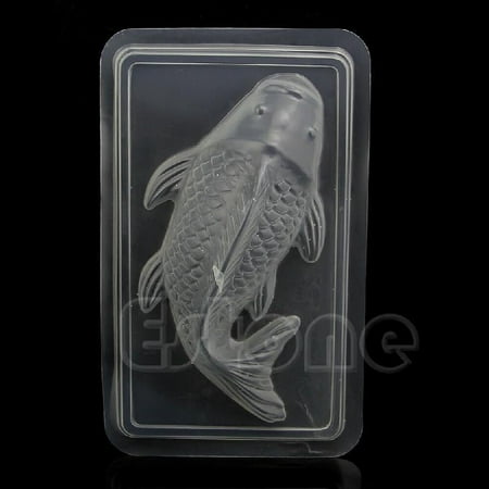 

TINYFULL 3D Koi Fish Plastic Cake Chocolate Mould Jelly Handmade Sugarcraft Mold DIY