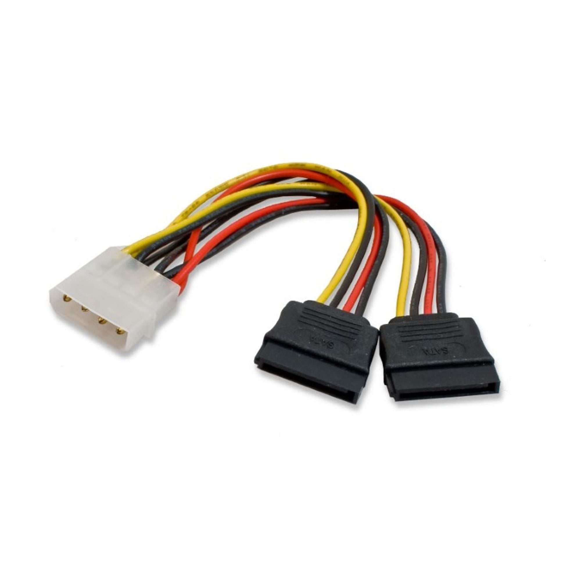 5PCS 4 Pin IDE Molex to 2 Serial ATA SATA Hard Drive Power Adapter Cable wire 