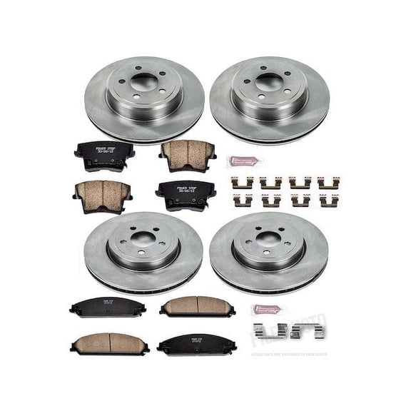Front and Rear Brake Pad and Rotor Kit - Compatible with 2006 - 2023 Dodge Charger 3.6L V6 2007 2008 2009 2010 2011 2012 2013 2014 2015 2016 2017 2018 2019 2020 2021 2022