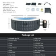 Infans 4 Person Inflatable Hot Tub Spa Portable Round Hot Tub with 108