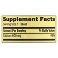thumbnail image 4 of Suplemento de calcio Spring Valley 600 mg 100 comprimidos x 3, 4 of 7
