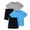 Light Blue, variant on Miqool Boys 2-Pack Summer Outfits Short Sleeve Crewneck Tee and Shorts Set Reflective Strip Activewear for Kids 5-14 Years