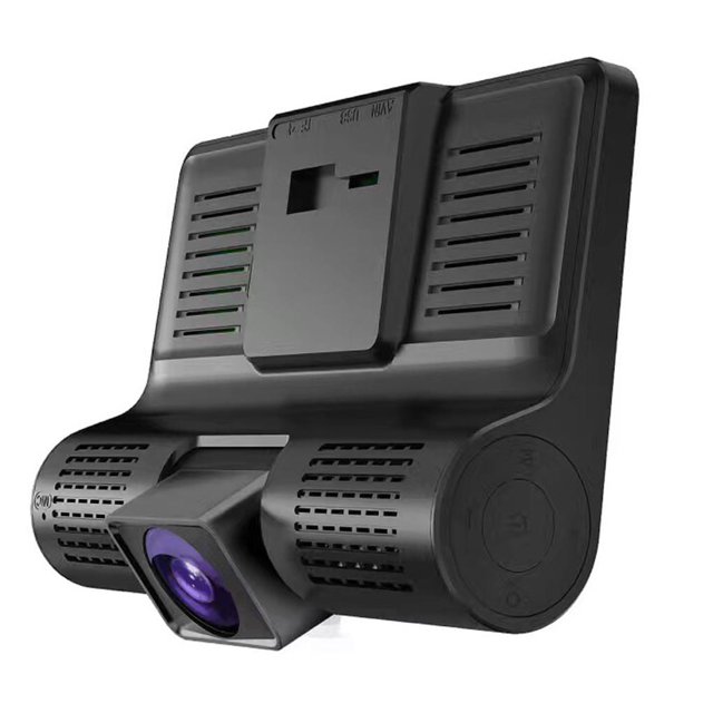 Sidaley Cámara de salpicadero DVR para coche 3 lentes cámara de marcha atrás grabadora de vídeo grabadora de cámara de coche Control de voz 24 H Paneles de instrumentos para automóviles Sidaley VI004004-00