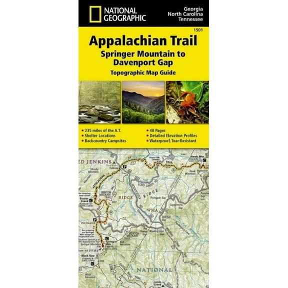 National geographic trails illustrated map: appalachian trail, springer mountain to davenport gap [g: 9781597756389