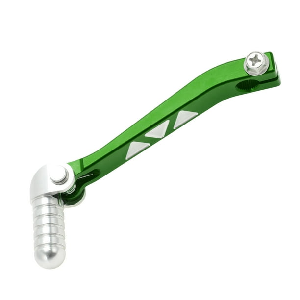 Palanca de cambio de motocicleta plegable para Kayo T4, aleación de aluminio, palanca de cambio verde con cabeza plateada