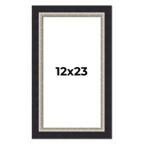 12x23 Frame Black Real Wood Picture Frame Width 2.25 Inches | Interior Frame Depth 0.5 Inches |