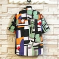 thumbnail image 4 of EQWLJWE Chemise d'Été pour Homme Chemise d'Été Vintage Imprimée Chemise à Manches Courtes pour Homme Chemise à Col Cubain Motif Style Hawaïen Blouse à Manches Courtes à Col Rabattu & Chemise Hauts à Manches Courtes pour Homme, 4 of 4
