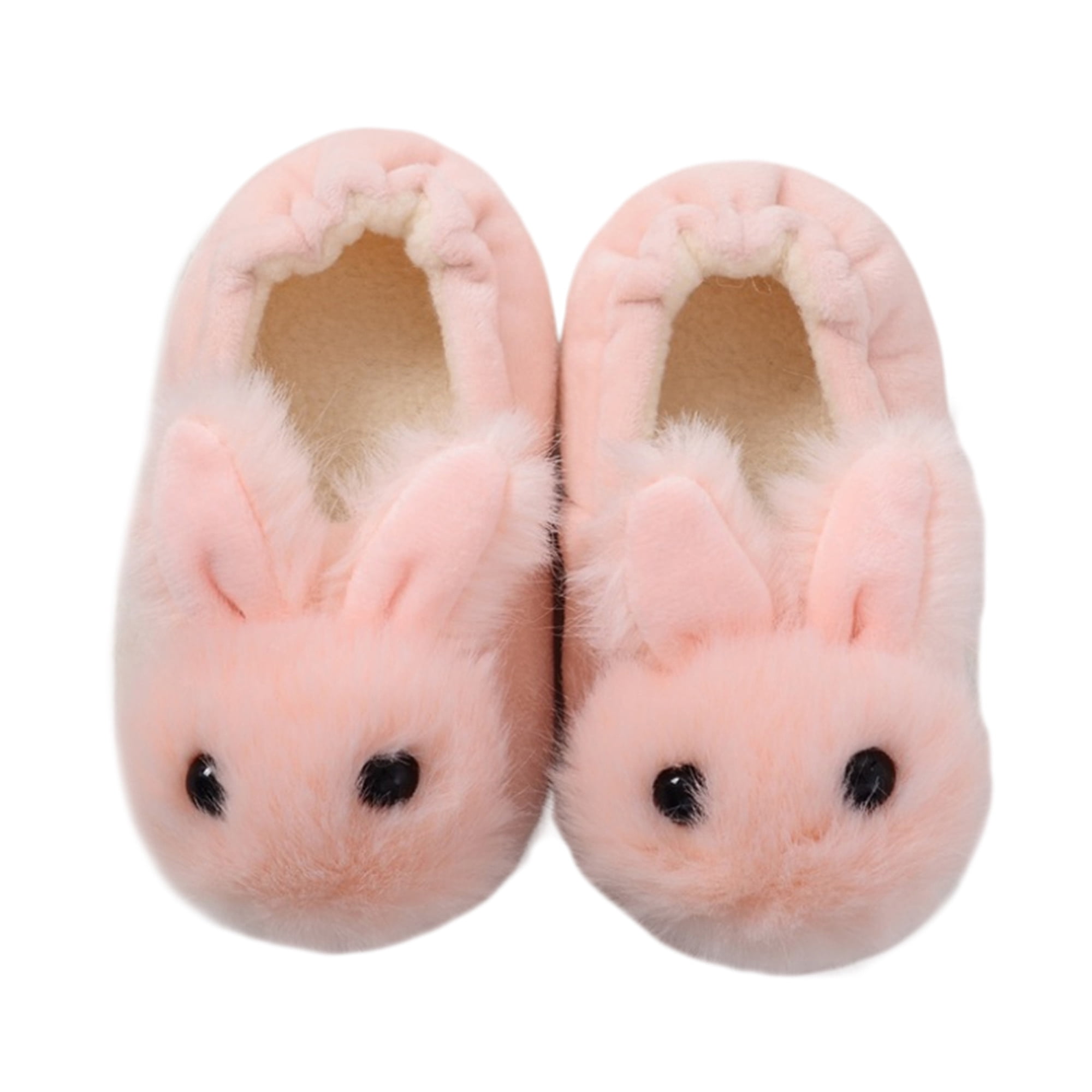 Toddler Infant Kids Baby Cartoon Rabbit Warm Non-Slip Floor Home Slippers Shoes Children Cute Hairy Slippers Baby Shoes Booties Boots Sport Shoes Cotton Boots Sneakers for 1-10 Year Old