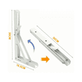 thumbnail image 3 of Soporte Ménsula Blossom  Brazo P/repisa Abatible Plegable Par blanco, 3 of 5