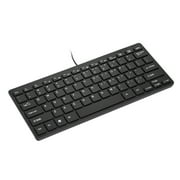 Anself Mini Wired USB Keyboard 78 Keys Small Waterproof Keyboard for Notebook PC Desktop Computer Office
