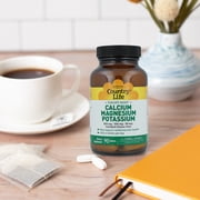 Country Life Target Mins - Calcium Magnesium Potassium Bone & Heart Health Supplement, 1000mg Calcium, 500mg Magnesium, Supports Calcium Utilization, 90 Tablets – Certified Gluten Free & Vegan