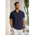 thumbnail image 2 of Coshow Mens Short Sleeve Casual Button Down Shirts Summer Dress Shirts, 2 of 5