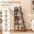thumbnail image 6 of Giantex 4 Tier Floor Standing Bookcase, Ladder Bookshelf for Small Space, Narrow Display Rack, Gray, 6 of 7