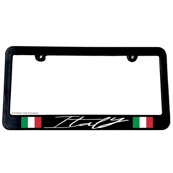 Italy Italian World Country Flag Euro Racing Slim License Plate Frame