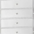 thumbnail image 3 of Eli 46 Inch Modern Wood Tall Dresser Chest 5 Drawers Mirrored White, 3 of 6