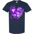 thumbnail image 3 of Inktastic Alzheimers Awareness Purple Ribbon Around Heart T-Shirt, 3 of 5