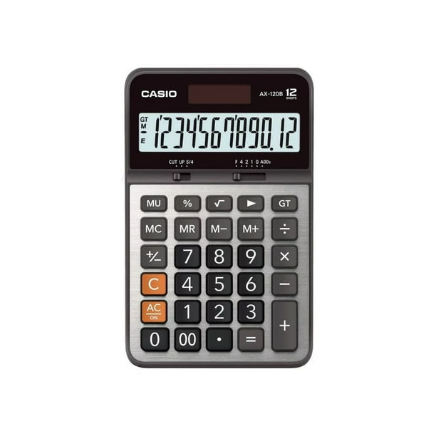 Calculadora Escritorio Casio Ax-120b Gris 12 Dígitos, Papelería ...