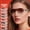 Golden Red (AI version), variant on AI translation smart glasses, A17 European and American large frame sun protection color changing stainless steel Bluetooth audio sunglasses