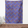 thumbnail image 4 of Ambesonne Animal Fabric by the Yard Upholstery, Funny Cartoon Zoo Star Lion, 1 Yard, Blue Violet and Multicolor, 4 of 5