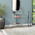 thumbnail image 3 of Maklaine 22" Modern / Contemporary Metal Silver Finish Console Table, 3 of 8