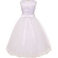 thumbnail image 2 of Little Girls White Rhinestone Belt Communion Flowers Girls Dresses Silver 6, 2 of 2