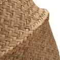 thumbnail image 4 of OUSITAID Storage Belly Baskets - Decorative Multipurpose Woven Plants Basket With Handles & Plastic Tray Base For Plant Pots  Small Planter Stand  Large Tree Pot  Wicker Home Decor & Indo, 4 of 5