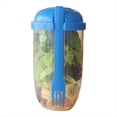 thumbnail image 1 of Vaso de Ensalada para Desayuno, Vaso de Yogur con Cuchara y Tapa, Vaso de Ensalada Portátil Multifuncional de Gran Capacidad, Color Azul., 1 of 8