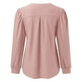 thumbnail image 5 of Women Blouses Cute Summer Sexy Long Shirts for Women Active Wear Top Set Long Sleeve Tops for Loose Fit Sleeve Chiffon Blouse Laye Shirts Petite Tops Cute Clothes Summer Girl Pink M, 5 of 6