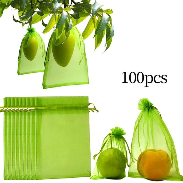 Bolsas de Protección de frutas Colamx 100 Bolsas de barrera de red reutilizables 13cmx18cm
