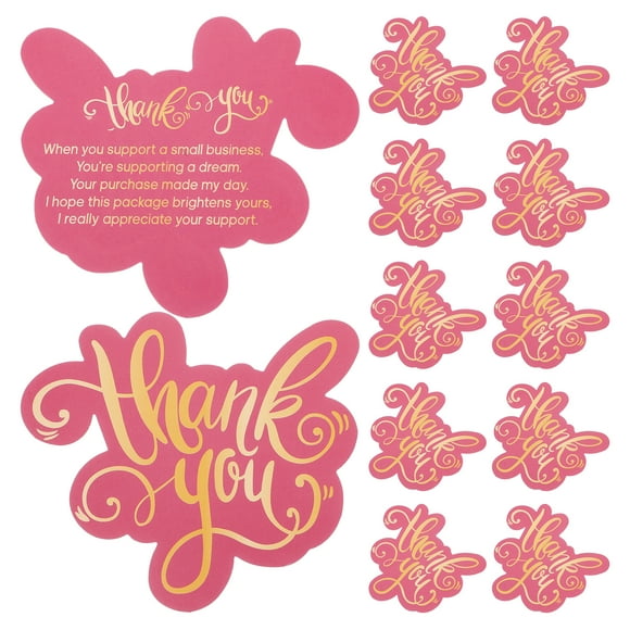 CIMAXIC 50 Pcs Cartes de Remerciement pour Petites Entreprises Mini Cartes de Remerciement Adaptées pour Magasins en Ligne Cartes d'Anniversaire Cartes de Mariage Vert,3.54"X3.15"X0.04 Pouces