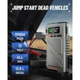 thumbnail image 3 of Pabulum 9000A Car Battery Jump Starter (for All Gas or up to 12L Diesel) Powerful Jumper Box with 150PSI Air Compressor and Smart Charger, 12V Vehicle Power Pack with Extended Cable and LED Light, 3 of 7