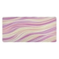 thumbnail image 2 of Leather Keyboard and Mouse Desk Mat Office Desk Accessories Protective Office Desk Decor Desk Pad Mat for Gaming, Work from Home, Office Pastel Pink Wavy Lines 23.6" x 47.2", 2 of 9