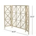 thumbnail image 3 of GDF Studio Mandralla 3 Panelled Iron Fireplace Screen, Gold, 3 of 10