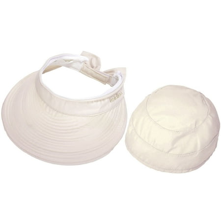 - EPGW Women's UV Protection Wide Brim Summer 2in1 Visor Sun Hat, Beige