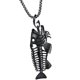 thumbnail image 1 of Collar de cadena Yuyangstore con colgante de pescado estilo vintage hip hop para hombre negro, 1 of 7