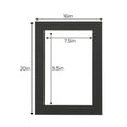 Textured Black Acid Free 16x20 Picture Frame Mats with White Core Bevel