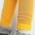 thumbnail image 4 of Diufon Toddler Kids Girls Leggings Fleece Thickened Warm Polka Dot Printed Basic Pants Outdoor Bottom Trousers, 4 of 7