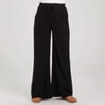 thumbnail image 5 of LIaqionyy Womens Maternity Pants Wide Leg High Waisted Adjustable Drawstring Casual Trousers with Pockets, 5 of 7