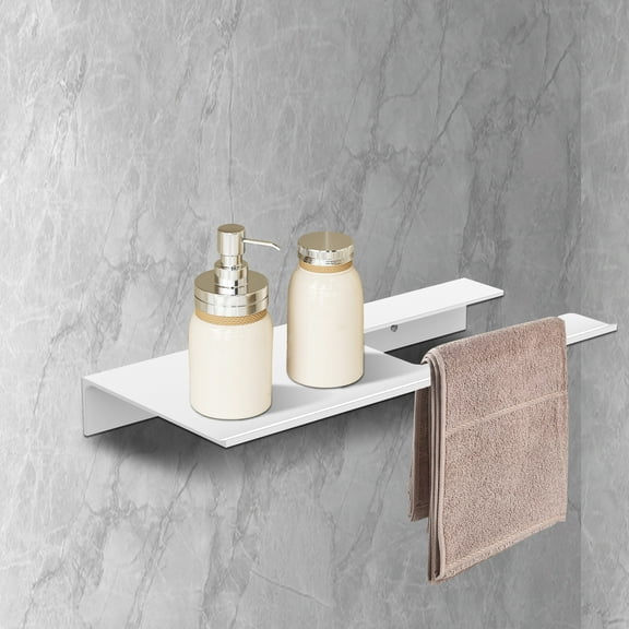 NUAHRHY Wall Mounted Toilet Paper Holder Space Saving Toilet Tissue Roll Hanger Adhesive/Screw Mounting Kitchen Paper Roll Rack for Bathroom Kitchen