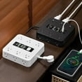 thumbnail image 5 of 16 in 1 Power Strip with Switch & Surge Protection with 9 AC Outlets, 3 USB and 2 Type-C Ports, Time Display for Home Office and Dorm Use, 5 of 8