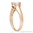 thumbnail image 3 of Round Cut Moissanite by Charles & Colvard Trellis Solitaire Engagement Ring in 14k Rose Gold, 3 of 5