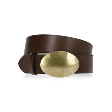 No Boundaries Hammered Buckle Faux Leather Belt, Women's S/M-2XL