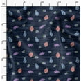 thumbnail image 2 of Soimoi Tissu en Rayonne Bleu Imprimé Insectes 1 Mètre 42 Pouces de Large, 2 of 6
