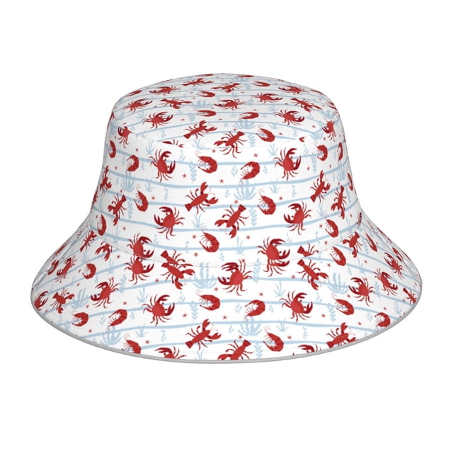 Balery Cartoon Lobsters Sombreros para el sol para hombre y mujer, sombrero de pescador con UPF 50+