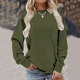 thumbnail image 3 of Chandails de Compression à Manches Longues pour Femmes Col Ras du Cou Unis Plus Chandail Surdimensionné Coupe Ample Pulls Tendance Hauts Légers pour Femmes Grande Taille Gris m, 3 of 5