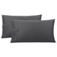thumbnail image 1 of Funda de Almohada de Algodón PiccoCasa Juego de 2 Suaves Transpirables Fundas Almohadas SIN Cremallera Gris Oscuro 51x66cm, 1 of 6