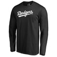 thumbnail image 2 of Men's Black Los Angeles Dodgers Team Wordmark Long Sleeve T-Shirt, 2 of 3