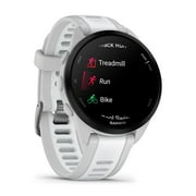 Garmin Forerunner 165, Running Smartwatch, Colorful AMOLED Display, Training Metrics and Recovery Insights, Whitestone