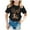 Black, variant on Curuila Kid Girls Tops Cartoon Print Crew Neck Short Sleeve Tee Summer Casual Loose T Shirt Black Size 2-4 Years