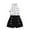 Black, variant on Penkiiy Toddler Summer Outfits for Girls Strap Crop Tops and Shorts 2PCS Infant Baby Girl Clothes Set Black for 4-5 Years